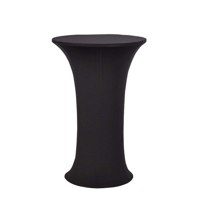 Deisy Dee 24x43 Cocktail Spandex Stretch Round Tablecloth Table Cover C124 (Black) - Image 1